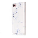 For iPhone SE 2020 & 8 & 7 White Marble Pattern Horizontal Flip Leather Case with Holder & Card Slots & Wallet
