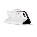 For iPhone SE 2020 & 8 & 7 White Marble Pattern Horizontal Flip Leather Case with Holder & Card Slots & Wallet