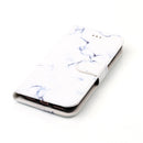 For iPhone SE 2020 & 8 & 7 White Marble Pattern Horizontal Flip Leather Case with Holder & Card Slots & Wallet