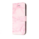 For iPhone SE 2020 & 8 & 7 Pink Marble Pattern Horizontal Flip Leather Case with Holder & Card Slots & Wallet