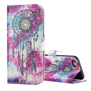 For iPhone SE 2020 & 8 & 7 Butterfly Wind Chimes Pattern Horizontal Flip Leather Case with Holder & Card Slots & Wallet