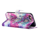 For iPhone SE 2020 & 8 & 7 Butterfly Wind Chimes Pattern Horizontal Flip Leather Case with Holder & Card Slots & Wallet