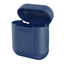 Portable Wireless Bluetooth Earphone Silicone Protective Box Anti-lost Dropproof Storage Bag for Apple AirPods 1/2(Earphone is not Included)(Dark Blue)