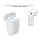 Portable Wireless Bluetooth Earphone Silicone Protective Box Anti-lost Dropproof Storage Bag for Apple AirPods 1/2(Earphone is not Included)(Dark Blue)