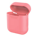 Portable Wireless Bluetooth Earphone Silicone Protective Box Anti-lost Dropproof Storage Bag for Apple AirPods 1/2(Earphone is not Included)(Pink)