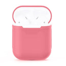 Portable Wireless Bluetooth Earphone Silicone Protective Box Anti-lost Dropproof Storage Bag for Apple AirPods 1/2(Earphone is not Included)(Pink)