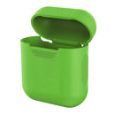 Portable Wireless Bluetooth Earphone Silicone Protective Box Anti-lost Dropproof Storage Bag for Apple AirPods 1/2(Earphone is not Included)(Green)