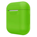 Portable Wireless Bluetooth Earphone Silicone Protective Box Anti-lost Dropproof Storage Bag for Apple AirPods 1/2(Earphone is not Included)(Green)