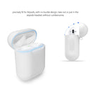 Portable Wireless Bluetooth Earphone Silicone Protective Box Anti-lost Dropproof Storage Bag for Apple AirPods 1/2(Earphone is not Included)(Grey)