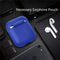 Portable Wireless Bluetooth Earphone Silicone Protective Box Anti-lost Dropproof Storage Bag for Apple AirPods 1/2(Earphone is not Included)(Peacock Blue)