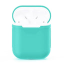 Portable Wireless Bluetooth Earphone Silicone Protective Box Anti-lost Dropproof Storage Bag for Apple AirPods 1/2(Earphone is not Included)(Mint Green)