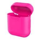 Portable Wireless Bluetooth Earphone Silicone Protective Box Anti-lost Dropproof Storage Bag for Apple AirPods 1/2(Earphone is not Included)(Magenta)
