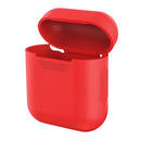 Portable Wireless Bluetooth Earphone Silicone Protective Box Anti-lost Dropproof Storage Bag for Apple AirPods 1/2 (Earphone is not Included)(Red)