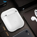 Portable Wireless Bluetooth Earphone Silicone Protective Box Anti-lost Dropproof Storage Bag for Apple AirPods 1/2(Earphone is not Included)(White)