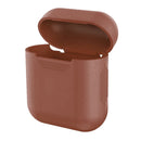 Portable Wireless Bluetooth Earphone Silicone Protective Box Anti-lost Dropproof Storage Bag for Apple AirPods 1/2(Earphone is not Included)(Brown)