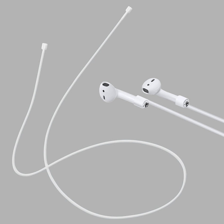 Wireless Bluetooth Earphone Anti-lost Strap Silicone Unisex Headphones Anti-lost Line for Apple AirPods 1/2, Cable Length: 60cm(White)