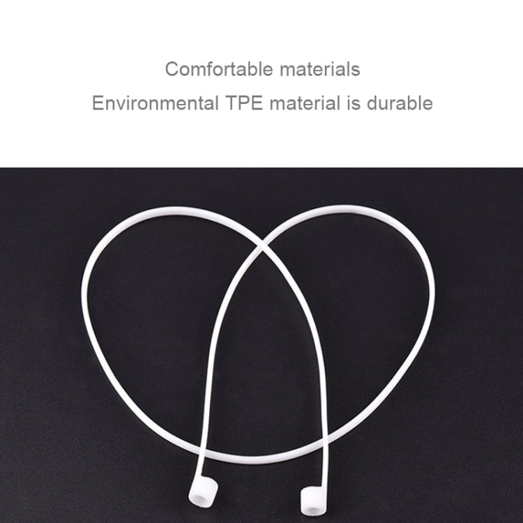 Wireless Bluetooth Earphone Anti-lost Strap Silicone Unisex Headphones Anti-lost Line for Apple AirPods 1/2, Cable Length: 60cm(White)