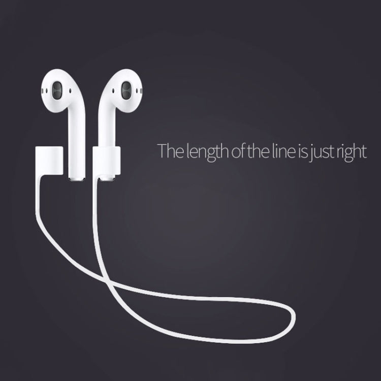 Wireless Bluetooth Earphone Anti-lost Strap Silicone Unisex Headphones Anti-lost Line for Apple AirPods 1/2, Cable Length: 60cm(White)