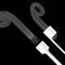 Wireless Bluetooth Earphone Anti-lost Strap Silicone Unisex Headphones Anti-lost Line for Apple AirPods 1/2, Cable Length: 60cm(White)