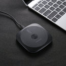 5V 1A Universal Square Qi Standard Fast Wireless Charger with Indicator Light(Black)
