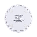 9V 1A / 5V 1A Universal Round Shape Fast Qi Standard Wireless Charger(White)