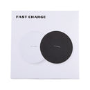 9V 1A / 5V 1A Universal Round Shape Fast Qi Standard Wireless Charger(White)