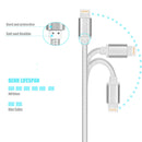 YF-MX04 3m 2.4A MFI Certificated 8 Pin to USB Nylon Weave Style Data Sync Charging Cable(Silver)