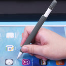 For Apple Pencil Creative 4 in 1 Anti-lost (Pencil Cap + Pencil Point + 2*Penholder Cover) TouchPen Silicone Protective Set(Grey)