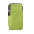 Multi-function Casual Sport Mobile Phone Double Zipper Waist Pack Diagonal Bag for 6.9 Inch or Below Smartphones (Green)