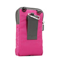 Multi-function Casual Sport Mobile Phone Double Zipper Waist Pack Diagonal Bag for 6.9 Inch or Below Smartphones (Rose Red)