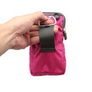 Multi-function Casual Sport Mobile Phone Double Zipper Waist Pack Diagonal Bag for 6.9 Inch or Below Smartphones (Rose Red)