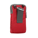 Multi-function Casual Sport Mobile Phone Double Zipper Waist Pack Diagonal Bag for 6.9 Inch or Below Smartphones (Red)