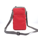 Multi-function Casual Sport Mobile Phone Double Zipper Waist Pack Diagonal Bag for 6.9 Inch or Below Smartphones (Red)
