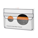 PU Leather Protective Storage Case Shell Bag Pouch Soft Sleeve for Apple Magic Trackpad(Orange)