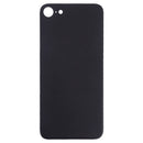 Easy Replacement Big Camera Hole Glass Back Battery Cover with Adhesive for iPhone 8(Black)