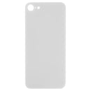 Easy Replacement Big Camera Hole Glass Back Battery Cover with Adhesive for iPhone 8(White)
