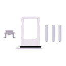 Card Tray + Volume Control Key + Power Button + Mute Switch Vibrator Key for iPhone 8(Silver)