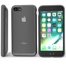 Two-color TPU + Acrylic Back Protective Phone Case for iPhone SE 2022/ iPhone SE 2020/ iPhone 8/iPhone 7(Black)