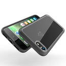 Two-color TPU + Acrylic Back Protective Phone Case for iPhone SE 2022/ iPhone SE 2020/ iPhone 8/iPhone 7(Black)