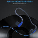 Rear Hanging Wire-Controlled Bone Conduction Outdoor Sports Headphone(Blue)