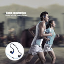 Rear Hanging Wire-Controlled Bone Conduction Outdoor Sports Headphone(Blue)