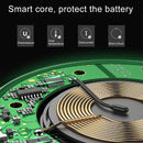 HAMTOD X10 10W Output General Aluminum Alloy + Cloth Materials Qi Standard Wireless Charger, For iPhone, Galaxy, Huawei, Xiaomi, LG, HTC and other QI Standard Smart Phones(Blue)