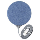 HAMTOD X10 10W Output General Aluminum Alloy + Cloth Materials Qi Standard Wireless Charger, For iPhone, Galaxy, Huawei, Xiaomi, LG, HTC and other QI Standard Smart Phones(Blue)