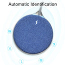 HAMTOD X10 10W Output General Aluminum Alloy + Cloth Materials Qi Standard Wireless Charger, For iPhone, Galaxy, Huawei, Xiaomi, LG, HTC and other QI Standard Smart Phones(Blue)