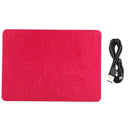 M30 Multi-function Leather Mouse Pad Qi Wireless Charger with USB Cable, Support Qi Standard Phones, Size: 260*192*5mm(Magenta)