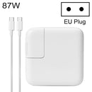 87W Type-C Power Adapter Portable Charger with 1.8m Type-C Charging Cable, EU Plug, For MacBook, Xiaomi, Huawei, Lenovo, ASUS, Thinkpad and other Laptops(White)
