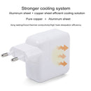 87W Type-C Power Adapter Portable Charger with 1.8m Type-C Charging Cable, EU Plug, For MacBook, Xiaomi, Huawei, Lenovo, ASUS, Thinkpad and other Laptops(White)