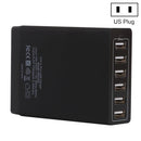 XBX09A 50W 5V 2.4A 6 USB Ports Quick Charger Travel Charger(Black)