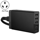 XBX09 40W 5V 8A 5 USB Ports Quick Charger Travel Charger, AU Plug(Black)