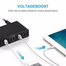 XBX09L 50W 5V 2.4A 10 USB Ports Quick Charger Travel Charger, EU Plug(White)